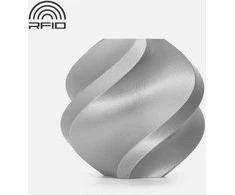 Bambu Lab PLA Basic plastikas 1.75mm 1kg - rinkinyje su daugkartine rite - Sidabrinis