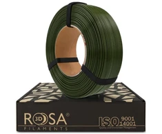 3D plastikas PET-G žalias (army žalias) 1.75mm 1kg refill pakuotė Rosa3D