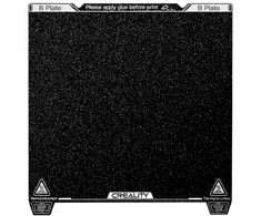 3D spausdinimo paviršius K1Max 315*310mm su įkirptėmis (magnetas nekomplektuojamas) Creality