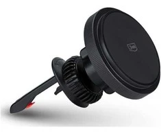 3MK Car MagCharger laikiklis su belaidžiu įkrovikliu 15W juodos spalvos