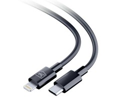 3MK Hyper Cable USB-C - Lightning 20W 1,2m juodos spalvos