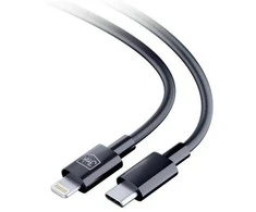 3MK Hyper Cable USB-C - Lightning 20W 1,2m juodos spalvos