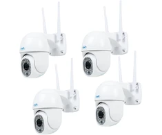 4 dalių rinkinys PNI IP440 WiFi PTZ belaidė vaizdo stebėjimo kamera, 4MP, skaitmeninis priartinimas, micro SD lizdas, autonominė, judesio aptikimo signalizacija, judesio sekimas