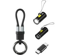 4 viename priedų rinkinys: 4smarts Explorer USB-C raktų pakabuko laidas, USB-C–USB-C adapteris, USB-C žiebtuvėlis, U formos