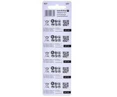 5 x everActive 27A 12V šarminės baterijos – lizdinė plokštelė 5 vnt.