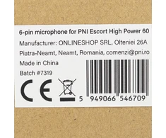 6 kontaktų mikrofonas PNI Escort High Power 60 radijo stotelėms