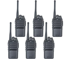 6 nešiojamų radijo stotelių rinkinys PNI PMR R15 0.5W, 16 programuojamų kanalų, 16 PMR ir 50 CTCSS bei 104 DCS tonų, ASQ, TOT, monitorius, programuojamas, 1200mAh baterija
