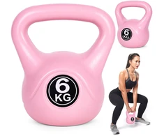 Kettlebell 6kg, treniruoklis, hantelis, svarmuo, rožinis, ModernHome