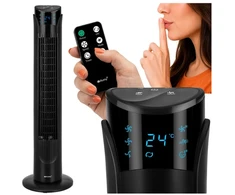 90cm juodas column fan + Ruhhy remote control