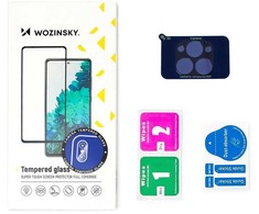 9H Apsauginis stiklas telefono kamerai Apple iPhone 15 Pro Wozinsky Full Camera Glass - juodas