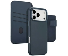 Accezz 2-in-1 atverčiamas odinis dėklas su MagSafe, skirtas iPhone 17 Pro Max – Nightfall Mėlyna
