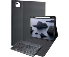 Accezz „Bluetooth“ klaviatūros dėklas su atlenkiamu dangteliu, skirtas iPad Air 13 colių (2026) M4 / (2025) M3 / (2024) M2 – QWERTZ / DE – Juodas
