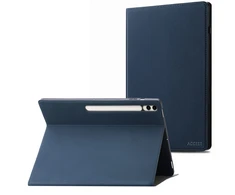 Accezz Classic atverčiamas dėklas, skirtas Samsung Galaxy Tab S10 Plus / Tab S9 FE Plus / Tab S9 Plus – tamsiai mėlynas