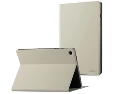 Accezz Classic atverčiamas dėklas, skirtas Samsung Galaxy Tab A9 Plus – pilkšvai smėlio spalvos