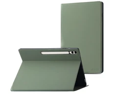 Accezz Classic atverčiamas dėklas, skirtas Samsung Galaxy Tab S10 Plus / Tab S9 FE Plus / Tab S9 Plus – žalias