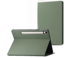 Accezz Classic atverčiamas dėklas, skirtas Samsung Galaxy Tab S9 11.0 colių / S10 Lite / S10 FE / S9 FE 10.9 colių – Žalias