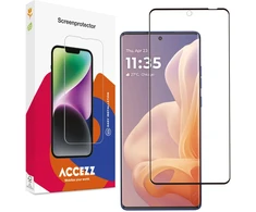 Accezz Full Cover ekrano apsauga iš grūdinto stiklo, skirta Motorola Moto G85