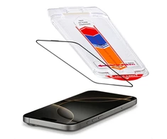Accezz grūdinto stiklo ekrano apsauga + aplikatorius, skirtas iPhone 16 Pro