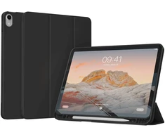 Accezz išmanusis atverčiamas silikoninis dėklas, skirtas iPad Air 11 colių (2026) M4 / (2025) M3 / (2024) M2 / Air 5 (2022) / Air 4 (2020) – Juodas