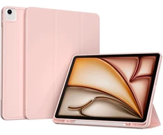 Accezz išmanusis atverčiamas silikoninis dėklas, skirtas iPad Air 13 colių (2026) M4 / (2025) M3 / (2024) M2 – rožinis