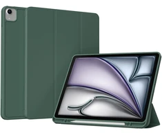 Accezz išmanusis silikoninis atverčiamas dėklas, skirtas iPad Air 13 colių (2026) M4 / (2025) M3 / (2024) M2 – tamsiai žalias