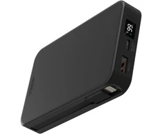 Accezz išorinė baterija 10.000 mAh su integruotais laidais – Juoda