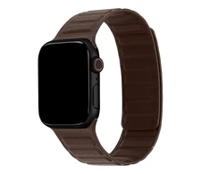 Accezz magnetinė natūralios odos apyrankė, skirta Watch | 44/45/46/49 mm – šokolado ruda