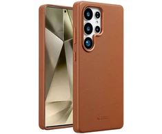 Accezz MagSafe odinis nugarėlės dėklas, skirtas Samsung Galaxy S25 Ultra – Sienna Brown