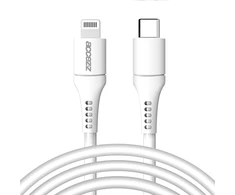 Accezz MFI sertifikuotas Lightning į USB-C laidas – 2 m – Baltas