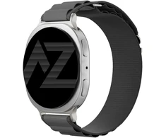 Accezz nailoninė „Alpine“ apyrankė, skirta Samsung Galaxy Watch 9 (40/44mm) / Watch 8 (40/44mm) / Classic (46mm) – tamsiai pilka