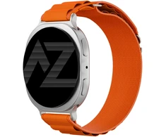 Accezz nailoninė „Alpine“ apyrankė, skirta Samsung Galaxy Watch 9 (40/44mm) / Watch 8 (40/44mm) / Classic (46mm) – oranžinė