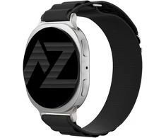 Accezz nailoninė „Alpine“ apyrankė, skirta Samsung Galaxy Watch 9 (40/44mm) / Watch 8 (40/44mm) / Classic (46mm) – juoda