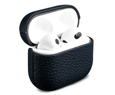 Accezz natūralios odos dėklas, skirtas Airpods 3 – tamsiai mėlynas