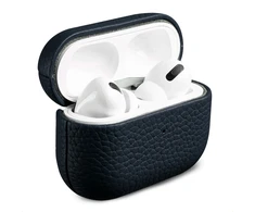 Accezz natūralios odos dėklas, skirtas Airpods Pro – tamsiai mėlynas
