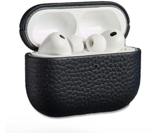 Accezz natūralios odos dėklas, skirtas Airpods Pro 3 – tamsiai mėlynas