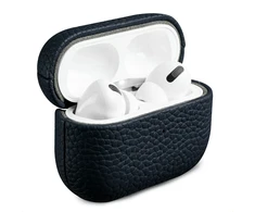 Accezz natūralios odos dėklas, skirtas AirPods Pro 2 – tamsiai mėlynas