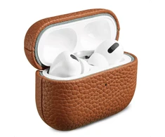Accezz natūralios odos dėklas, skirtas AirPods Pro 2 – konjako spalvos