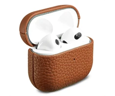 Accezz natūralios odos dėklas, skirtas Airpods 3 – konjako spalvos