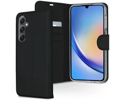 Accezz piniginės tipo TPU atverčiamas dėklas, skirtas Samsung Galaxy A35 – juodas