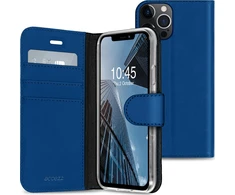 Accezz piniginės tipo TPU atverčiamas dėklas, skirtas iPhone 13 Pro – tamsiai mėlynas