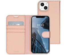 Accezz piniginės tipo TPU atverčiamas dėklas, skirtas iPhone 14 Plus – rožinio aukso spalvos