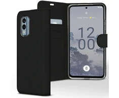Accezz piniginės tipo TPU atverčiamas dėklas, skirtas Nokia X30 – juodas