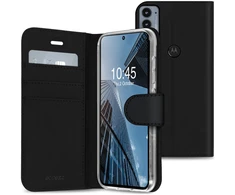 Accezz piniginės tipo TPU atverčiamas dėklas, skirtas Motorola Edge 20 – juodas