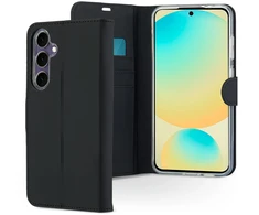 Accezz piniginės tipo TPU atverčiamas dėklas, skirtas Samsung Galaxy S24 FE – juodas