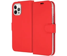 Accezz piniginės tipo TPU atverčiamas dėklas, skirtas iPhone 12 Pro Max – Raudonas