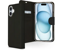 Accezz piniginės tipo TPU atverčiamas dėklas, skirtas iPhone 16 Plus – Juodas