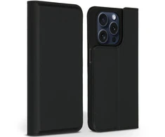 Accezz Premium odinis plonas atverčiamas dėklas, skirtas iPhone 15 Pro – Juodas