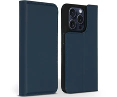 Accezz Premium odinis plonas atverčiamas dėklas, skirtas iPhone 15 Pro – tamsiai mėlynas