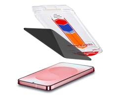 Accezz privatumą saugantis apsauginis stiklas su aplikatoriumi, skirtas Samsung Galaxy S26