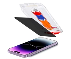 Accezz privatumą saugantis apsauginis stiklas su aplikatoriumi, skirtas iPhone 17e / 16e / 14 / 13 / 13 Pro